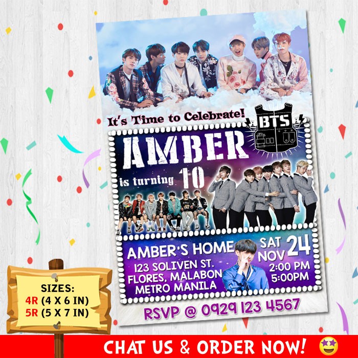 BTS Invitation / KPOP Invitation | Shopee Philippines