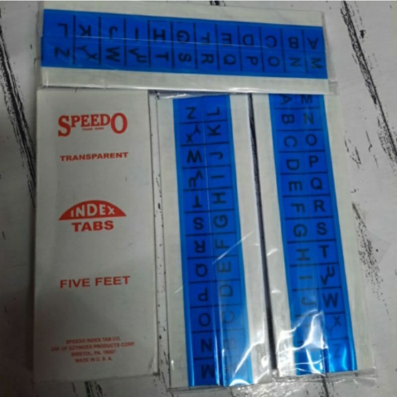 SPEEDO Index Tabs/Letter Tabbings (PER BOX) Shopee Philippines