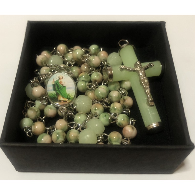 St Jude Rosary with Luminous Beads 3D Prayer. St Jude Patron of lost