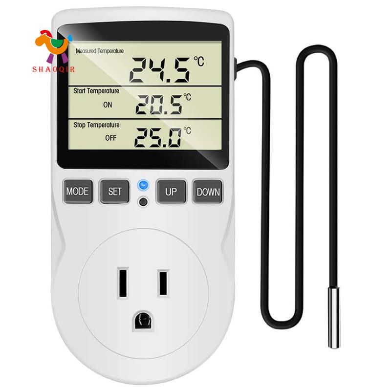 Digital Temperature Controller Reptile Thermostat Control Socket Plug ...