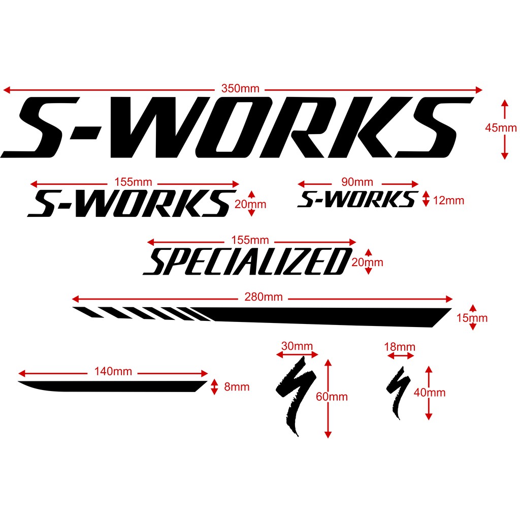 Specialized S WORKS Sticker Decal Vinyl for Mountain Bike and Road Bike Shopee Philippines