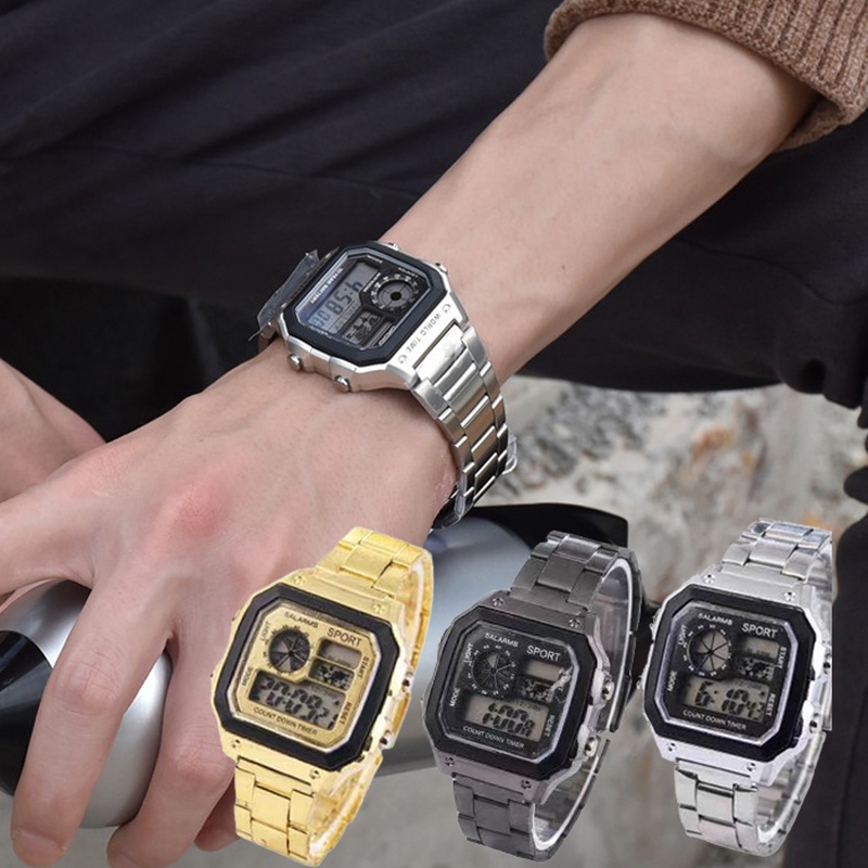 dings LED Sport Digital Electronic Watches Chronograph Waterproof Watch