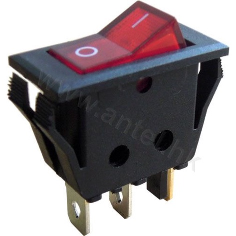 3pcs Universal Rocker Switch 3Pin on off with Light V Slim Style 15A ...