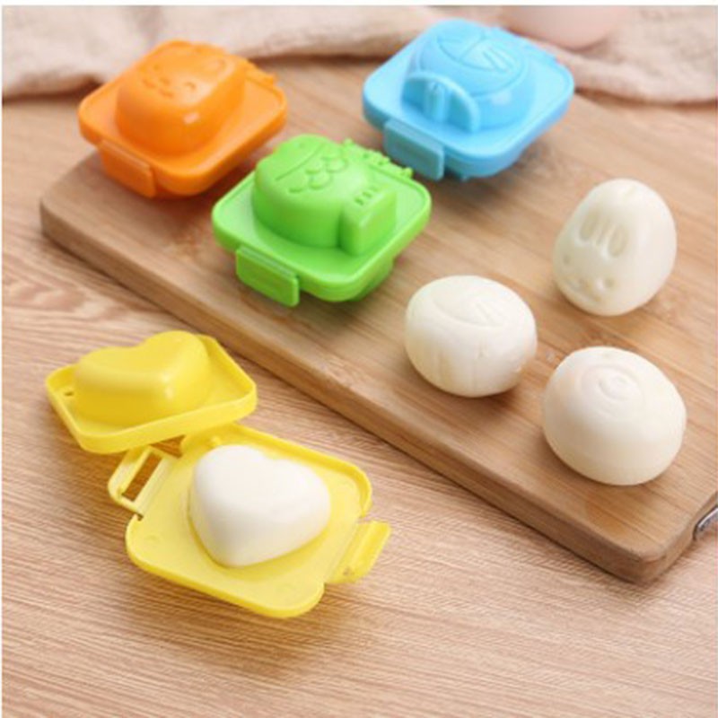 (random Color) Baby Rice Ball Mold, Rabbit, Bear, Fish Cart, Star Heart 