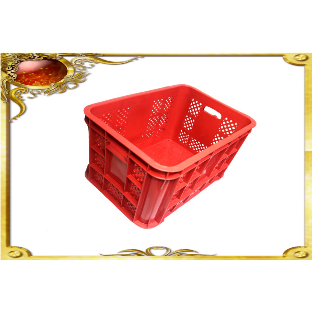 PB1625 Heavy Duty Multi-purpose Stackable Red Plastic Crate 52cm x 36cm ...