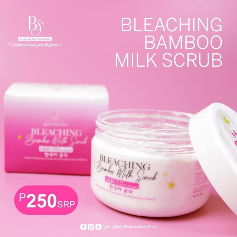 Brightest Skin Bleaching Bamboo Milk Scrub 300g Shopee Philippines