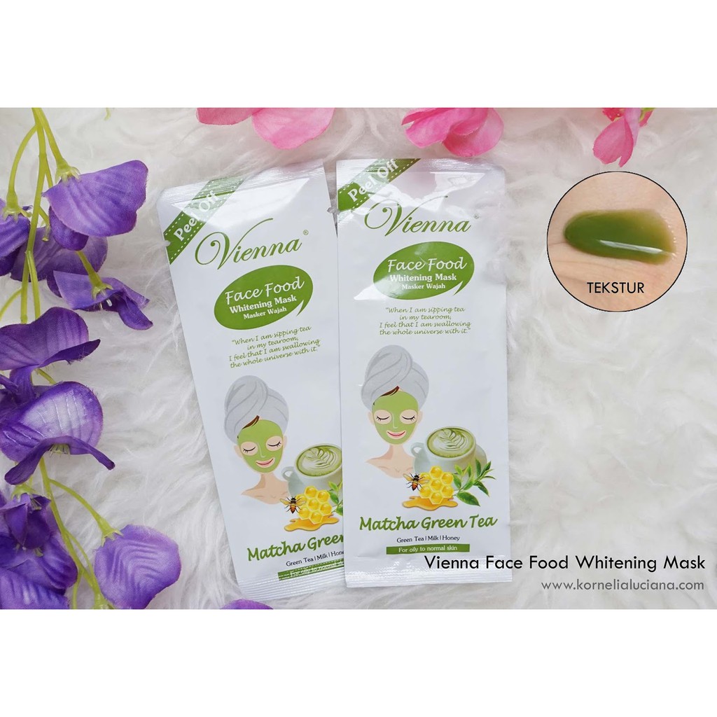 Vienna FACE FOOD MASK MATCHA GREEN TEA / VIENNA GREEN TEA MASK / GREEN ...