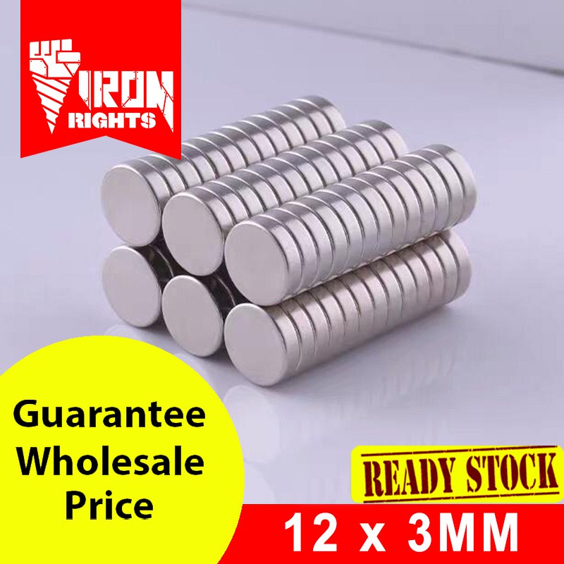 (6 pcs / pack) Neodymium Magnet 12 x 3mm NdFeB Super Strong Round ...