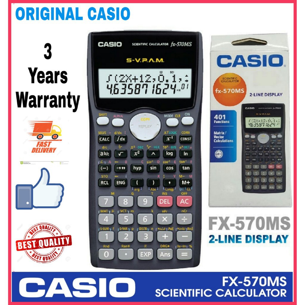 Calculator casio outlet 570ms