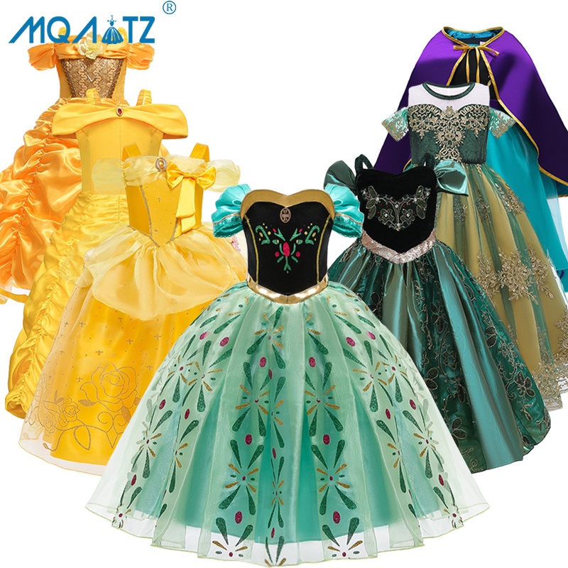 MQATZ Princess Kids Cosplay Party Dress Girls Children Costume Girl