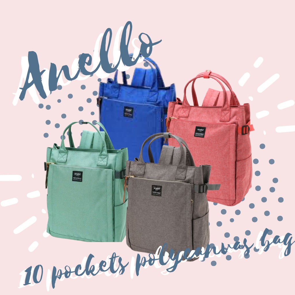 Anello 10 pockets polycanvas bag Shopee Philippines