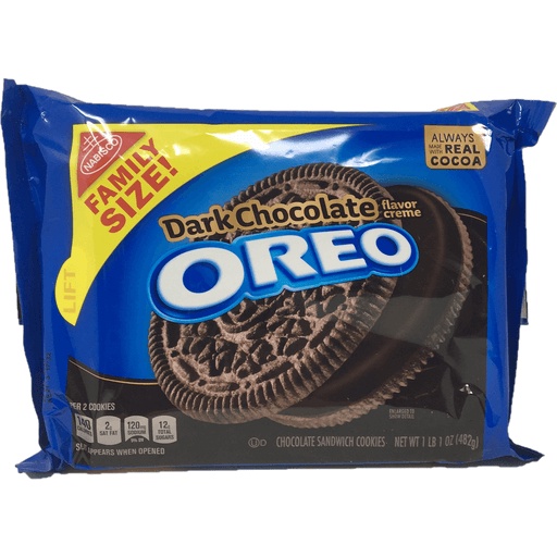 Oreo Dark Chocolate Family Size Chocolate Sandwich Cookies BB Feb 17 ...