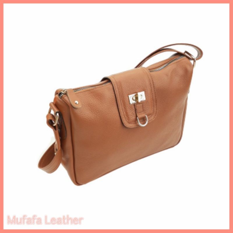 Mufafa Leather Women's Sling Bag Genuine Cow Leather Jasmine | Shopee ...