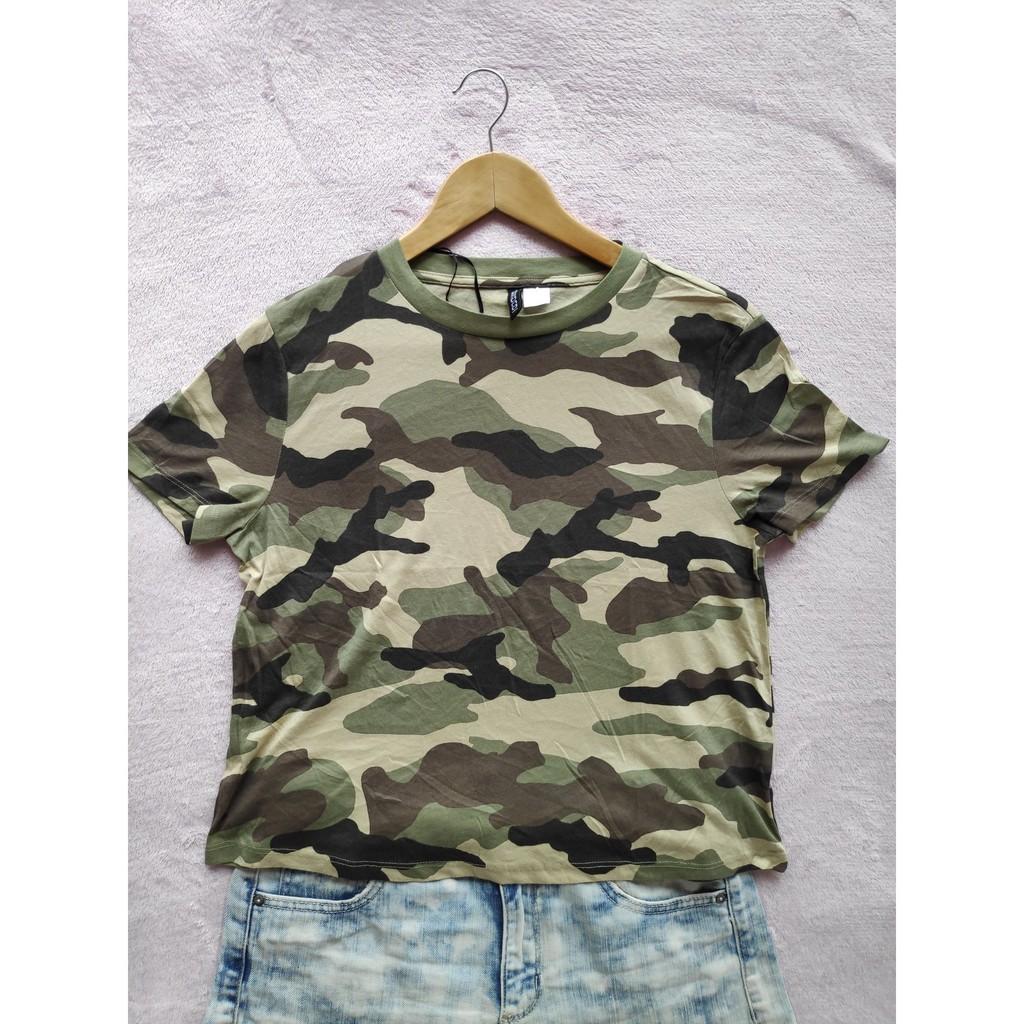 Camouflage hotsell shirt h&m