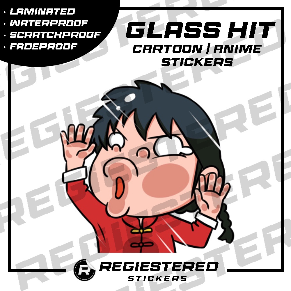 PT. 4 Glass Hit Smashed Cartoon Anime Sticker Pucca Ninja Turtle Sailor ...