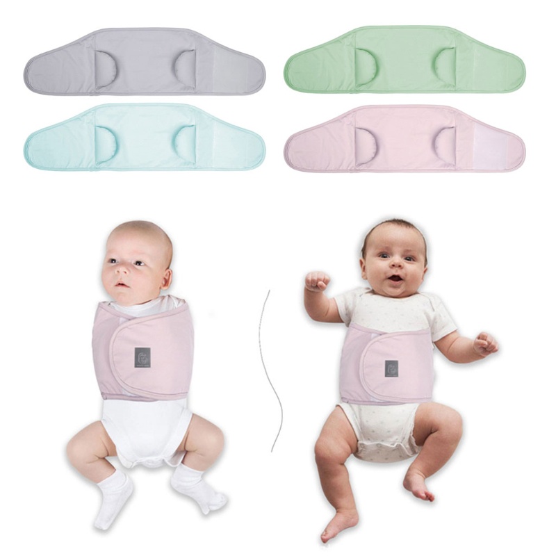 FL Baby Swaddle Blanket Strap Protect Belly Adjustable Arms Sleeping