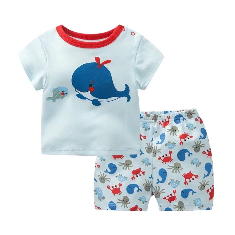 Baby Corp (0-4Y) Boy Clothes Terno for Kids Boys Fashion Sando Shorts ...