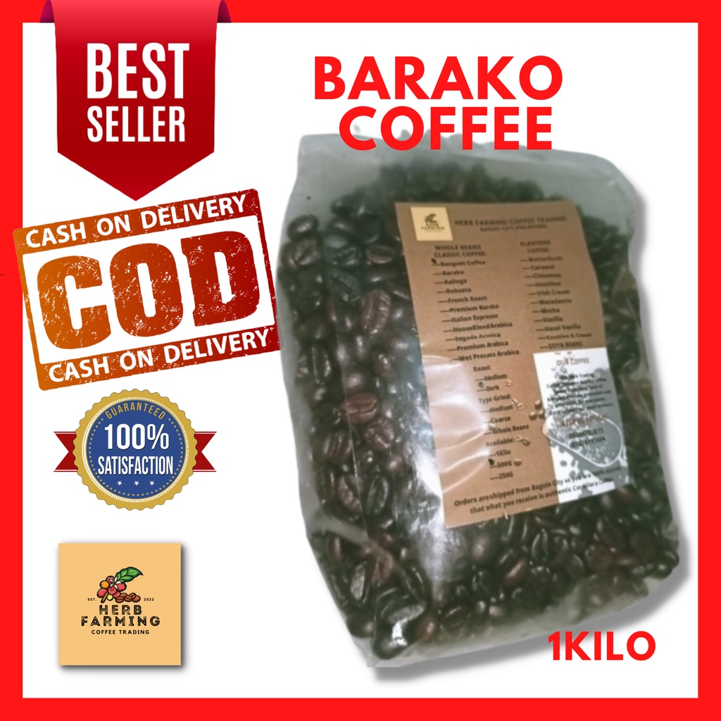 BARAKO CLASSIC COFFEE PREMIUM QUALITY COFFEE BEANSDARK ROAST WHOLE BEANS1 KILO OR 1000