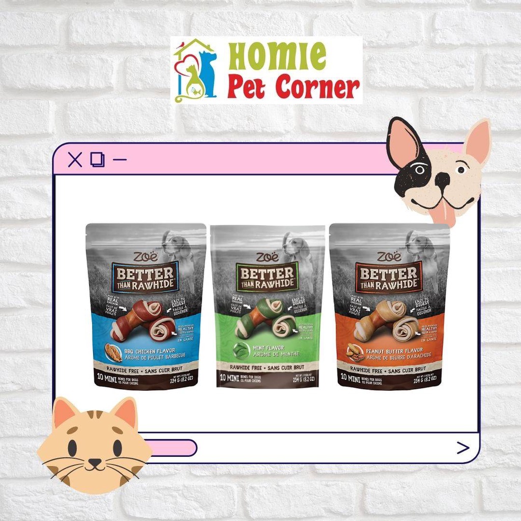 ZOE Better Than Rawhide Mini (10 pcs/234g) Shopee Philippines