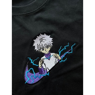 Hunter x Hunter Killua Anime Embroidered Unisex Embroidered Embroidery Anime  Shirt