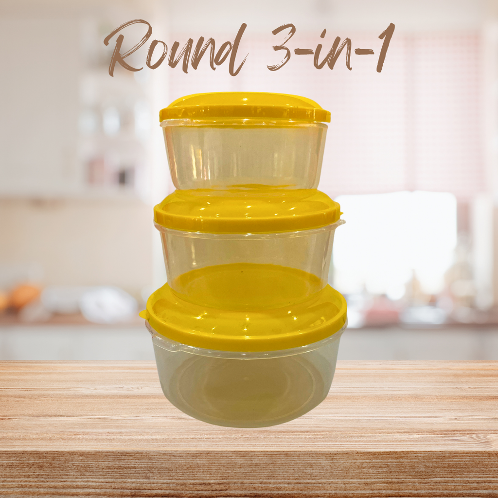 High Quality Food Container Plastic Lunch Box Fresh Keeper 3pcs Set ...