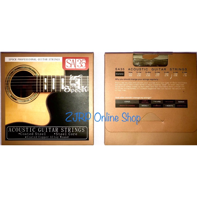 SPOCK PROFESSIONAL GUITAR STRINGS SA35 Shopee Philippines