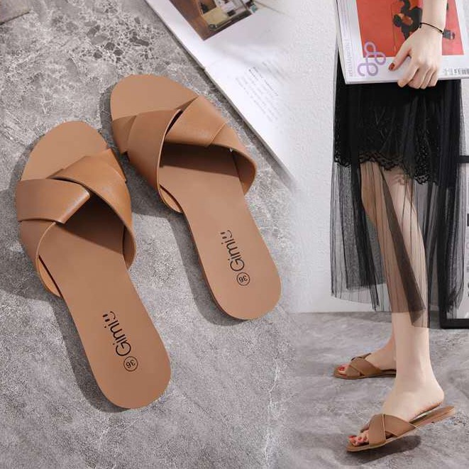 Korean Summer Women Sandals Fashion Flat Slippers H-86103