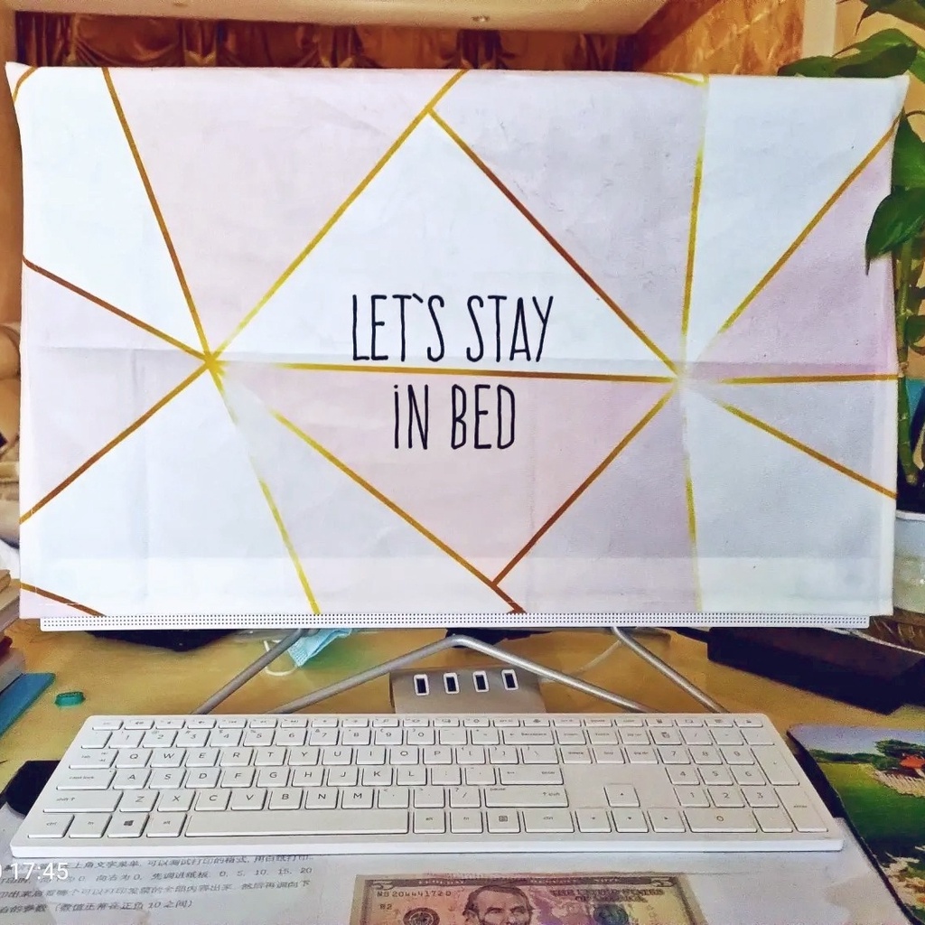 1 Pcs Monitor Dust Cover Ins Style Desktop Computer Dust Cover Laptop Cover Screen Full