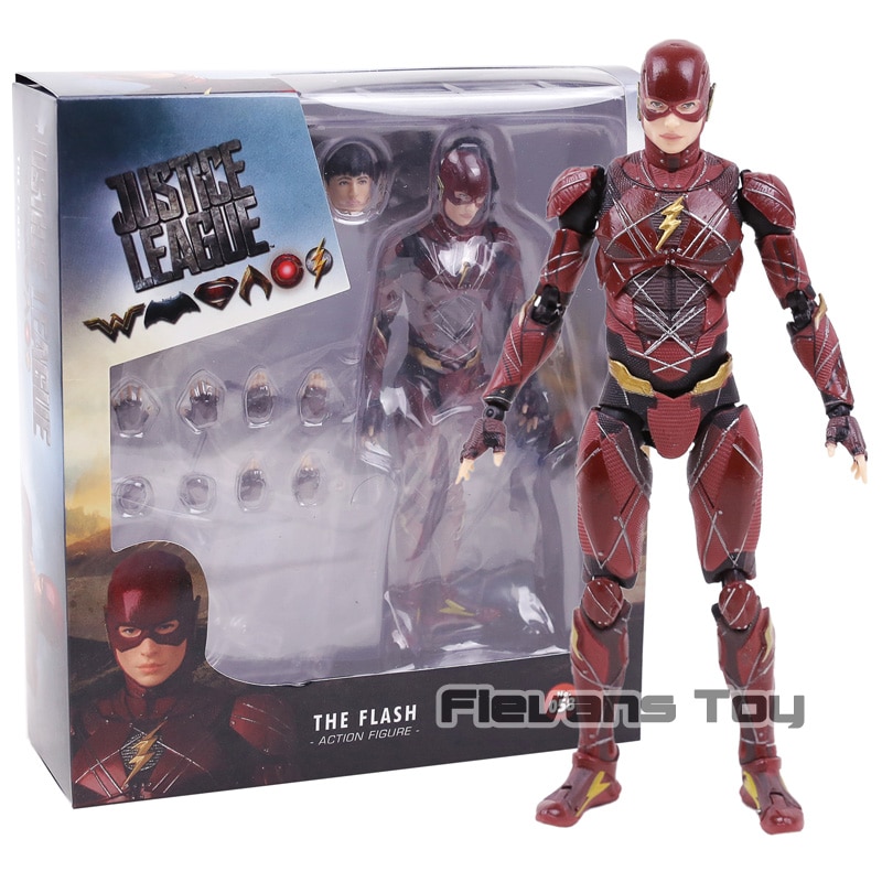 Justic League MAFEX 058 The Flash Action Figure Toy Doll Brinquedos ...