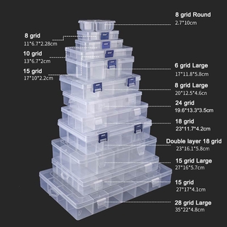 Wholesale Transparent Plastic 28 Grids Bead Containers 