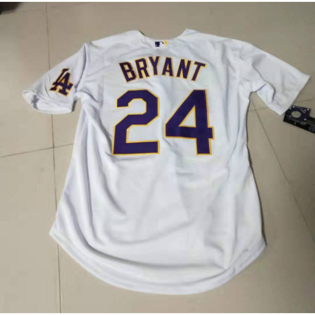 Men's Los Angeles Dodgers Kobe Bryant 8 +24 Baseball jersey Large