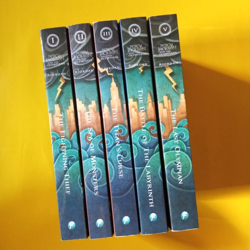 Novel Percy jackson and the olympians 1 2 3 4 5 series - rick riordan ...
