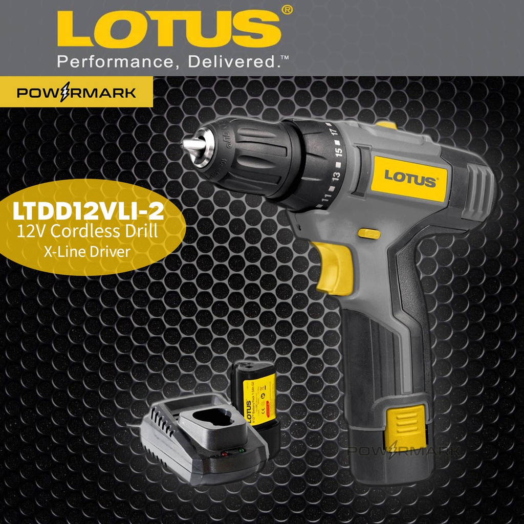 Lotus LTDD12VLI 2 Cordless Drill Driver 12V X Line POWERMARK