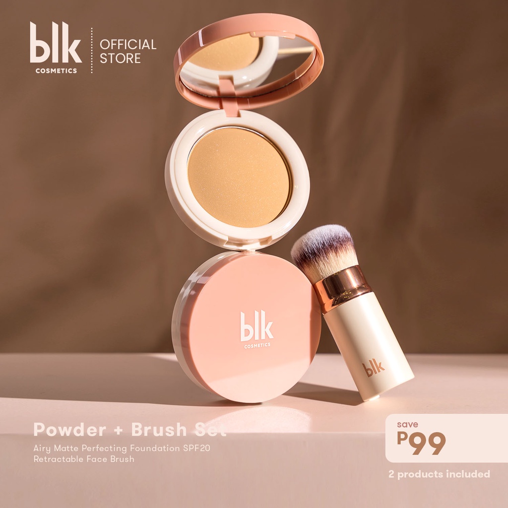 Blk Cosmetics Daydream Airy Matte Perfecting Powder Foundation Spf Brush Shopee Philippines