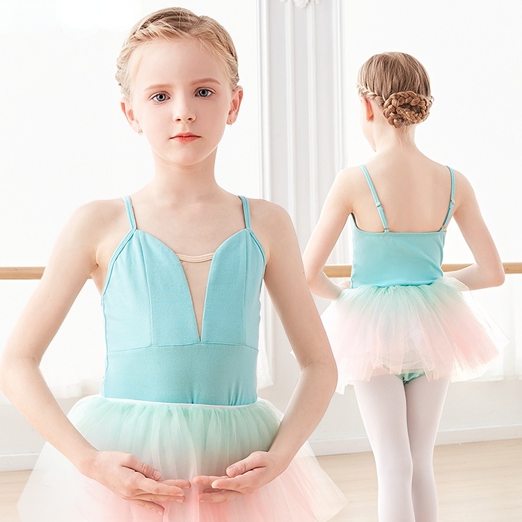 Jowowha Big Girls Lyrical Dance Dress Halter Tank Leotard Wrap Hi-Lo