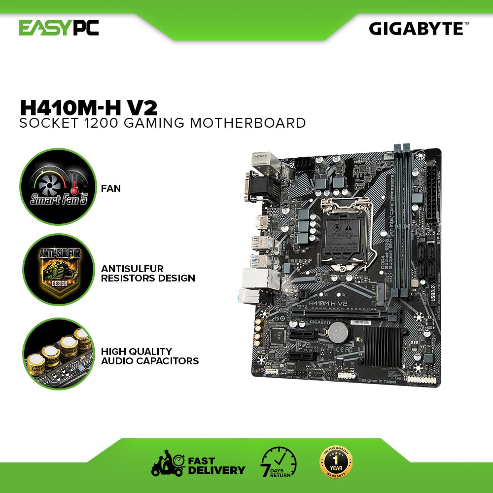 Easy PC Gigabyte H410MH V2 Gaming Socket 1200 Ddr4 Motherboard