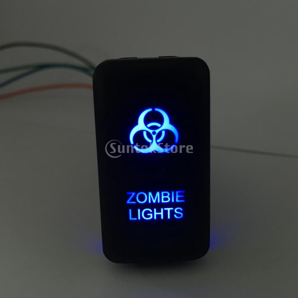 Push Switch Blue LED Zombie Light Bar For | Shopee Philippines