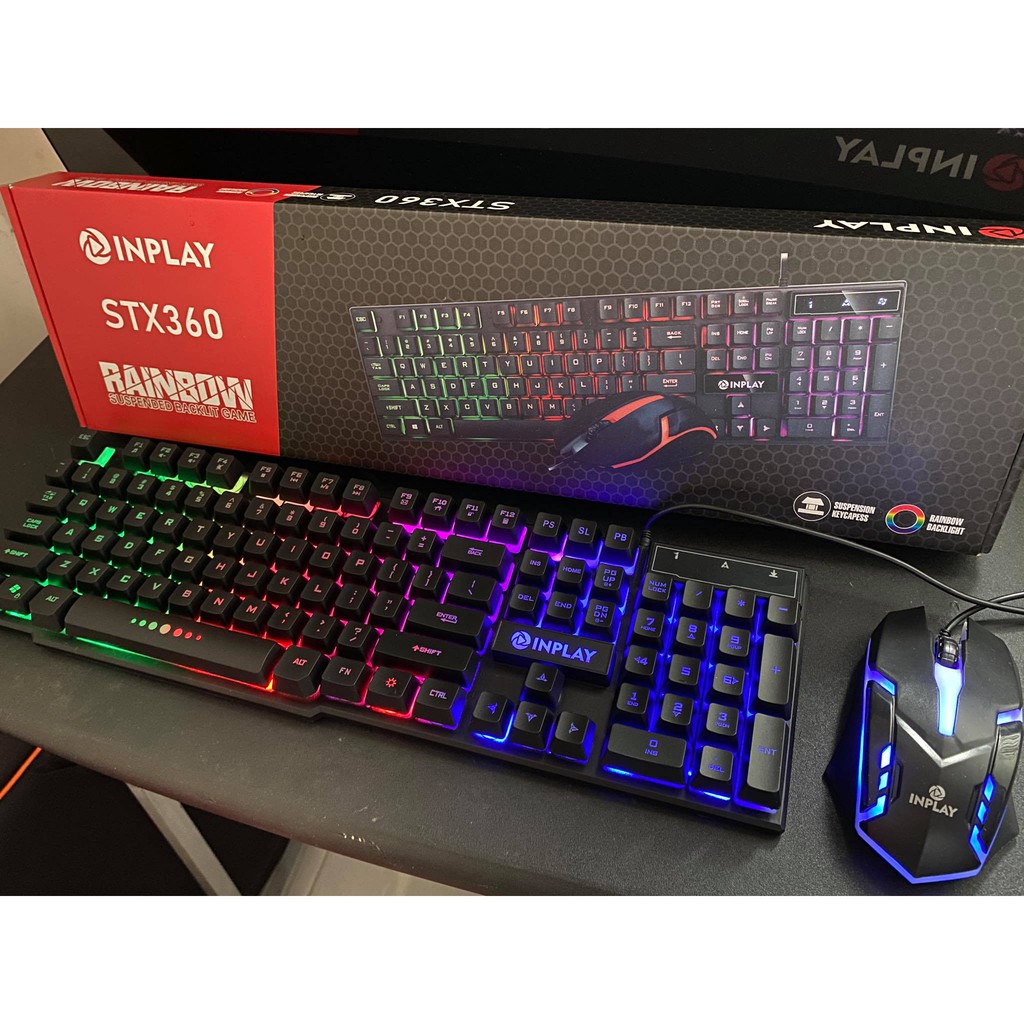 InPlay STX360 Rainbow Backlit Gaming Keyboard and Mouse | Shopee ...