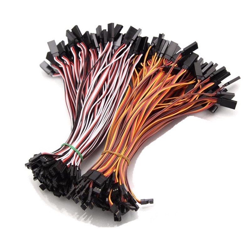 OliYin Lot De 20 Câbles Servo Extension 26AWG 20 Cm – Mâle/Mâle, Compatible Futaba JR, Pour Drones Et Avions RC