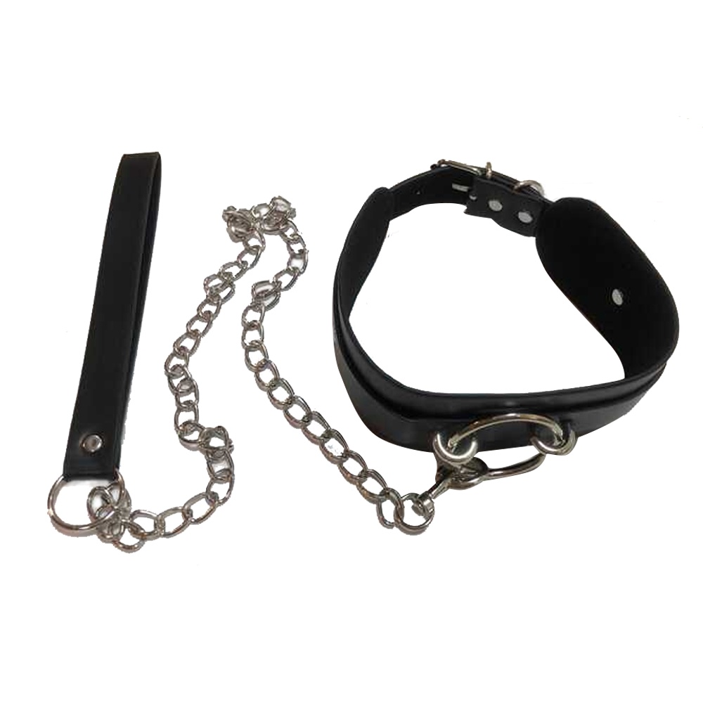 Janeena Bdsm Full Grain Leather Choker With Collar And Leash Black Sex Toys For Couples Shopee 7185