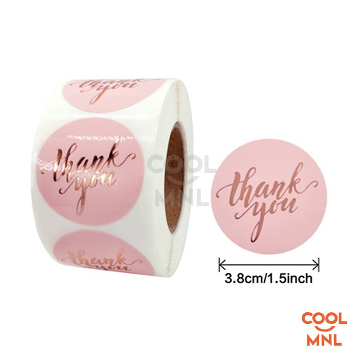 Thank you Appreciation Label Sticker 1.5 INCHES 500 PCS./Roll | Shopee ...