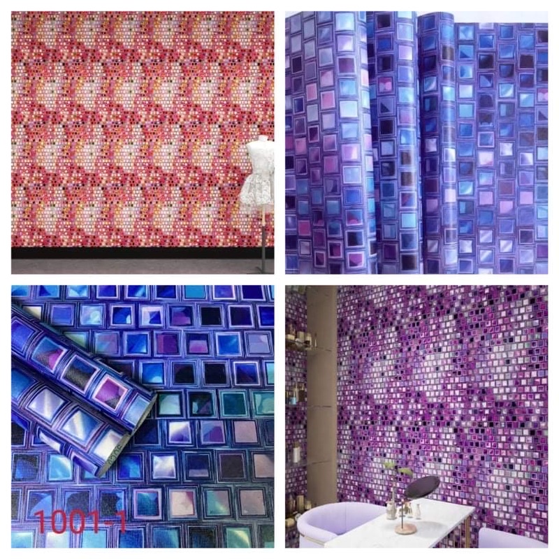 Mosaic wallpaper PVC Self Adhesive 10metersX45cm Waterproof Sticker ...