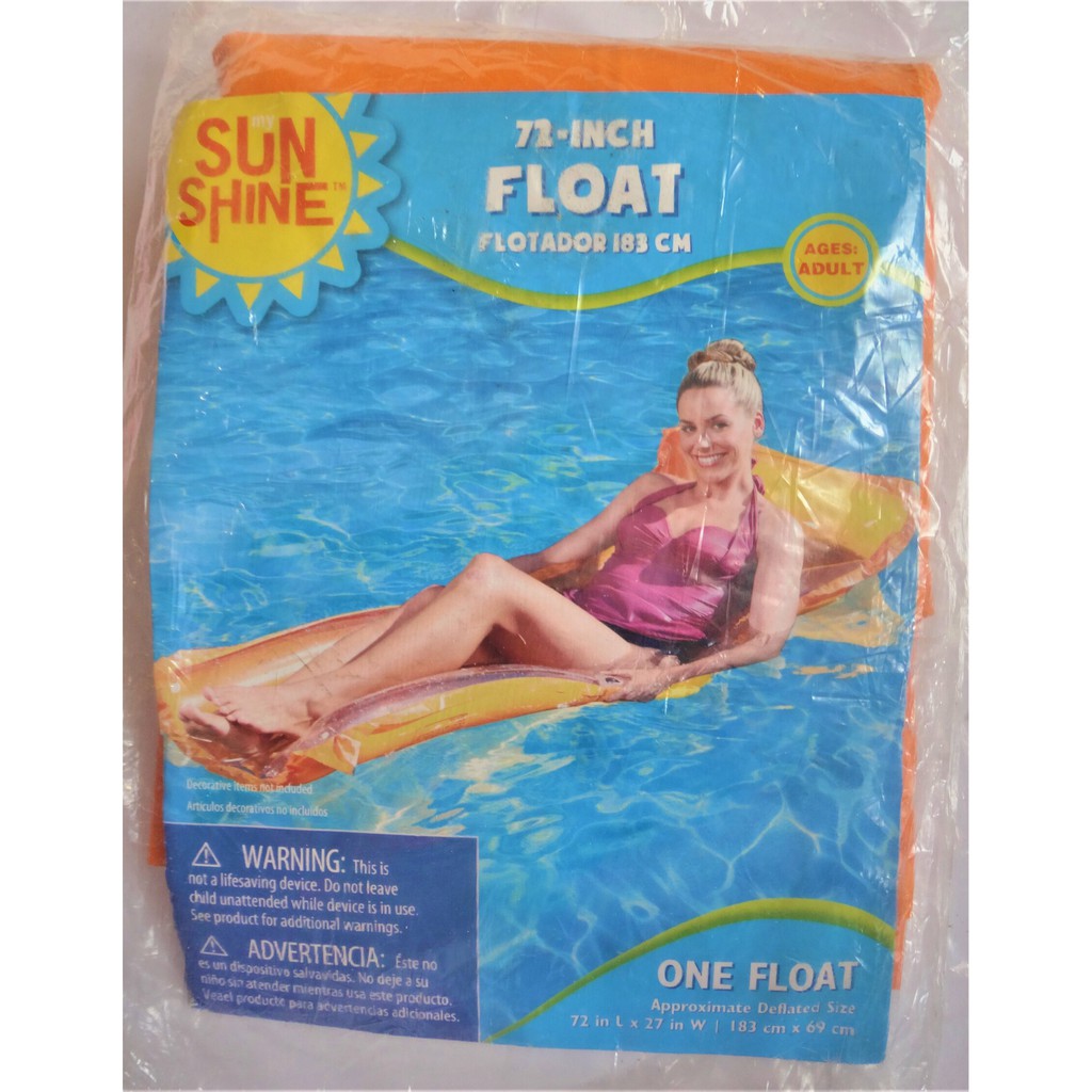 Sunshine Inflatable 72-inch Float Mattress Orange NewUSA | Shopee ...