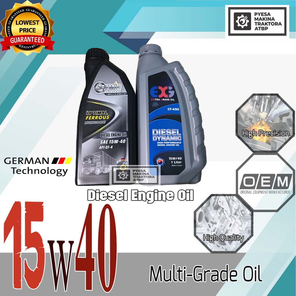 Diesel Engine Oil Multi Grade Samic & EXG Brand 15w40 | Shopee Philippines
