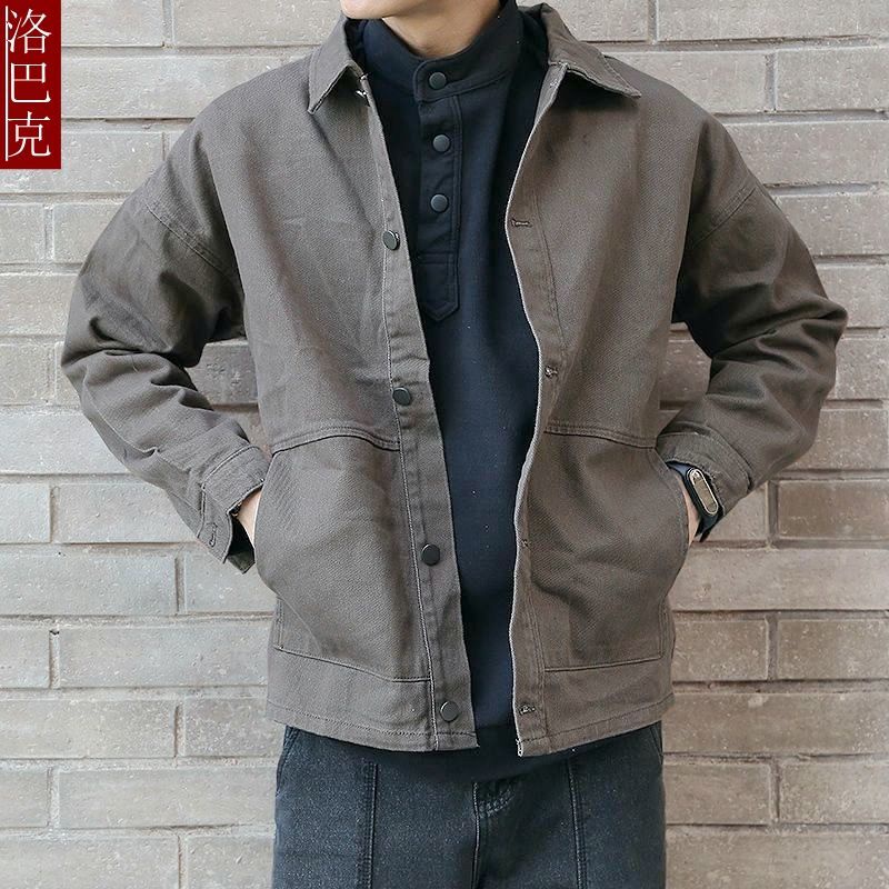 Spring Denim Jacket Men S Simple Casual All-Match Youth Handsome Loose ...