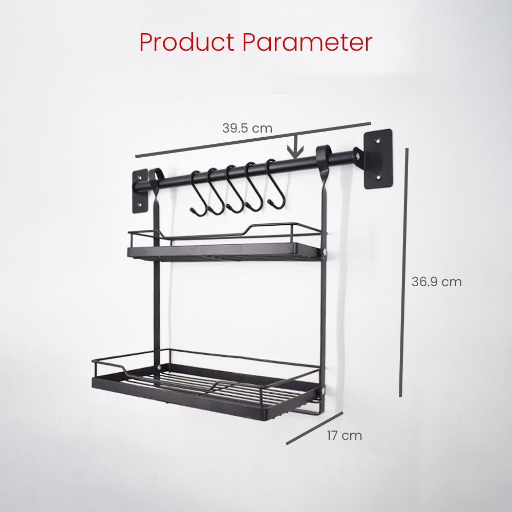Home Accessories Wall Mounted Hanging Kitchen Rack Storage Organizer