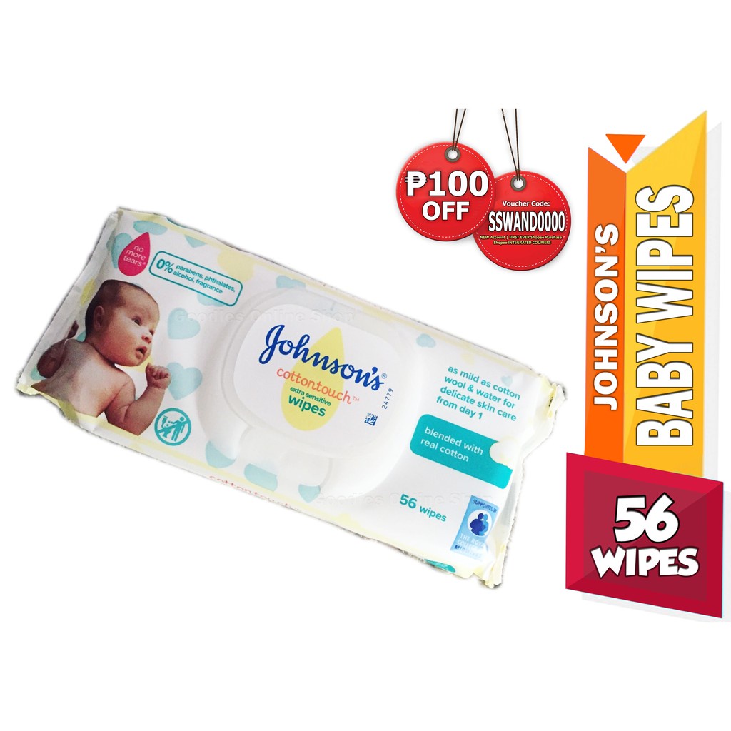 Johnson's baby cotton touch sales wipes