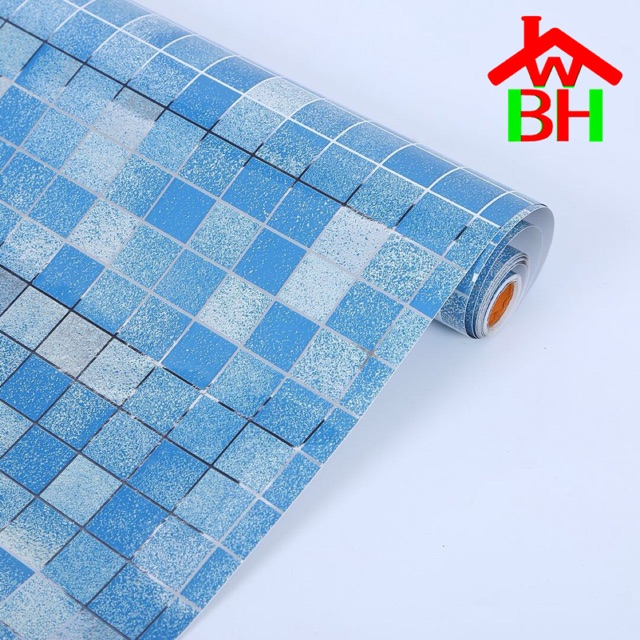 BHW Adhesive Kitchen Sticker Color Blue PVC Waterproof Oilproof ...