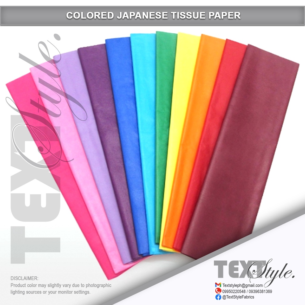 Textstyle Japanese Paper Papel De Hapon Colored Japanese Tissue Paper