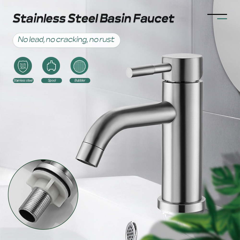Stainless Steel 304 stainless lavatory faucet Steel Bathroom Wash Sink